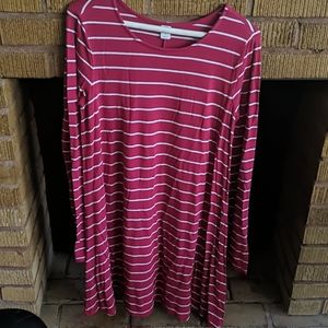 Old Navy Red Striped Dress, Size Small